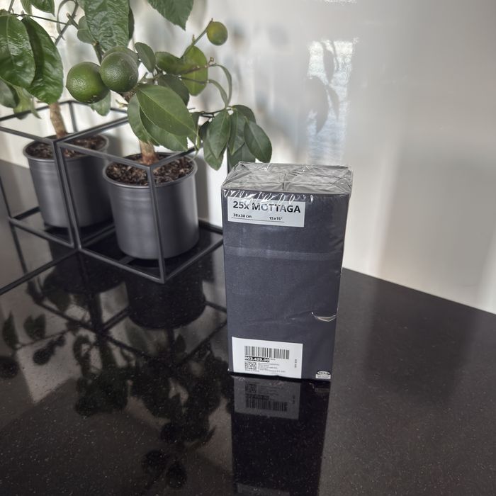 Ikea czarne serwetki podkladki home and you
