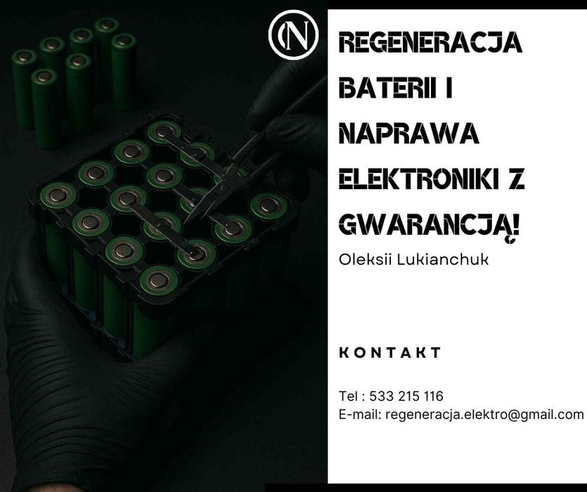 Regeneracja akumulatorów, budowa, naprawa elektroniki