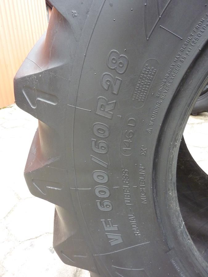Opona używana rolnicza 600/60R28 MICHELIN XEOBIB 1200zł W3864