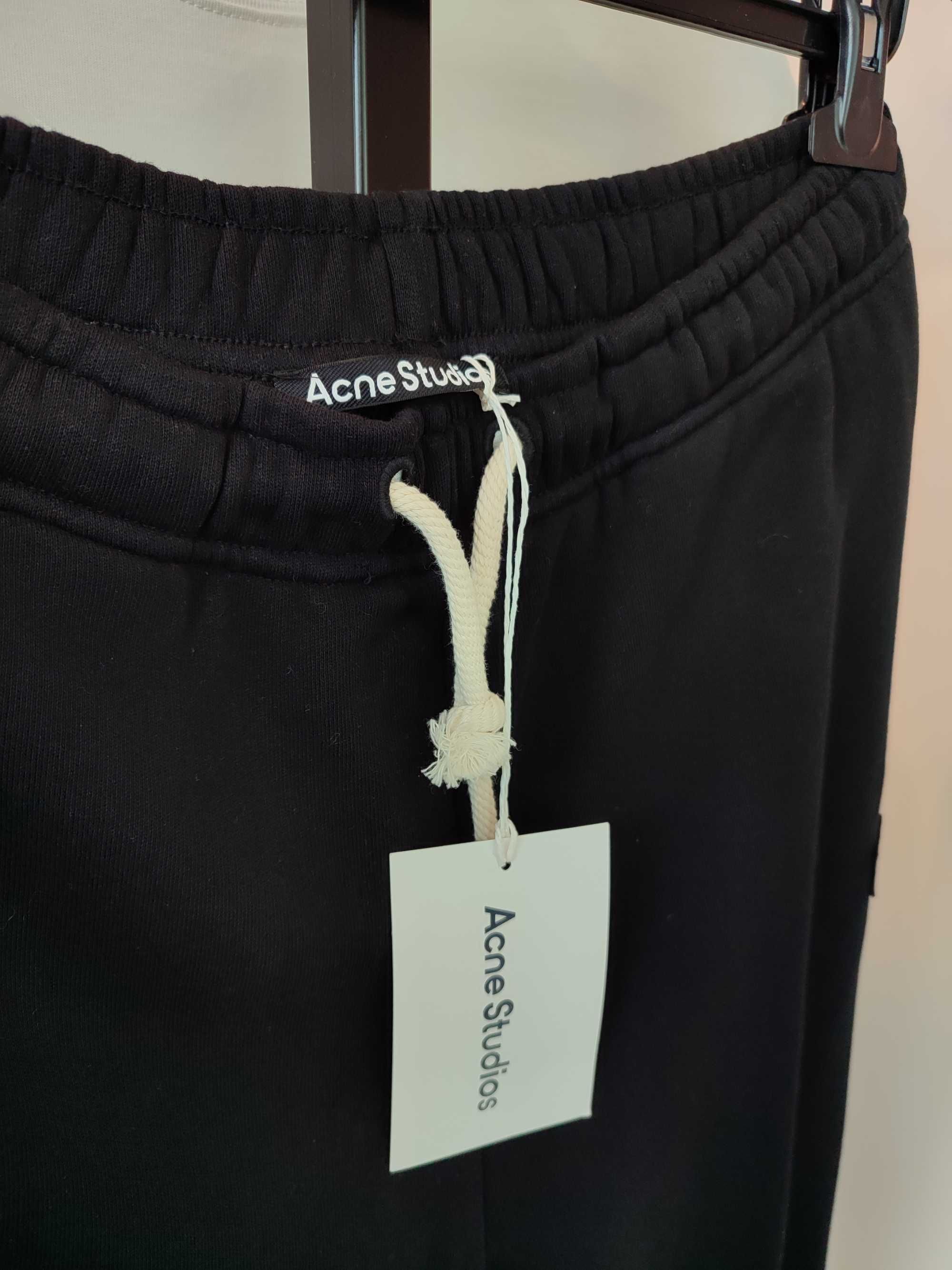 Штани Acne Studios Frack Face Cotton Sweatpants Black