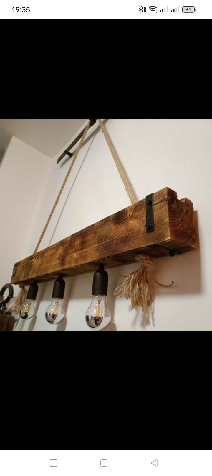 Lampy sufitowe wiszące loftowe w stylu rustykalnym