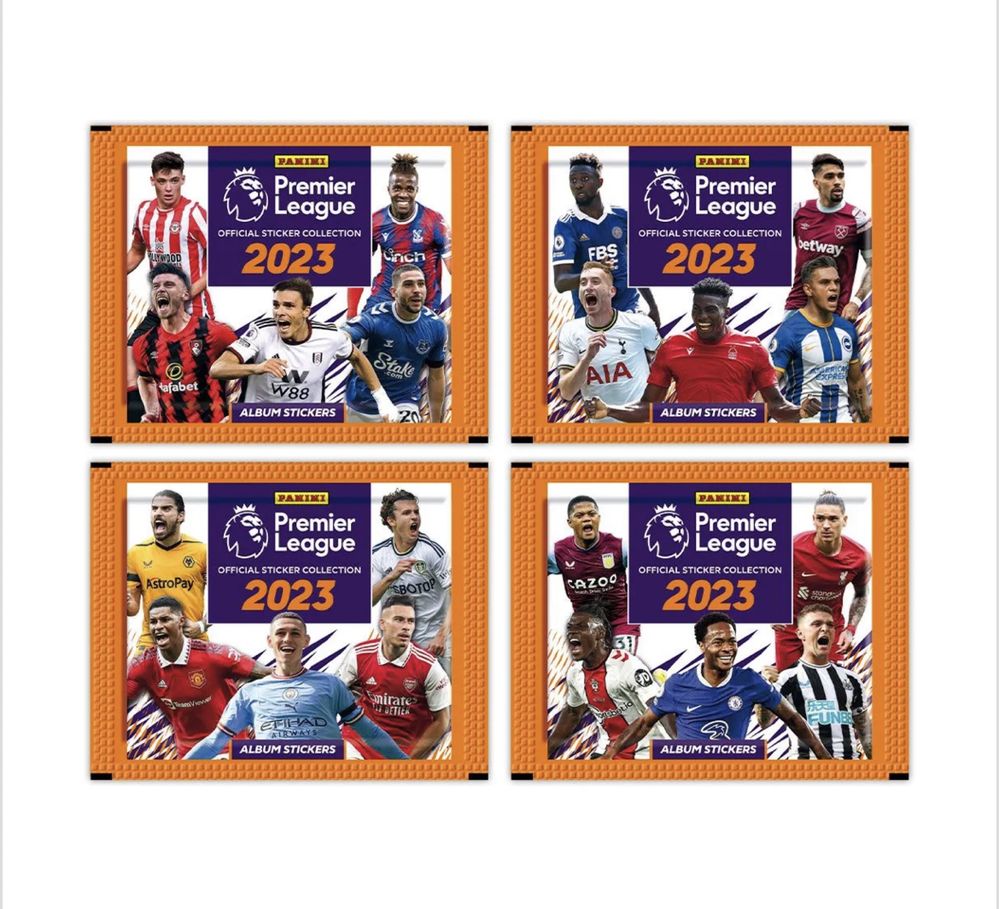 Наклейки Panini Premier League 2023 — 50 упаковок + альбом