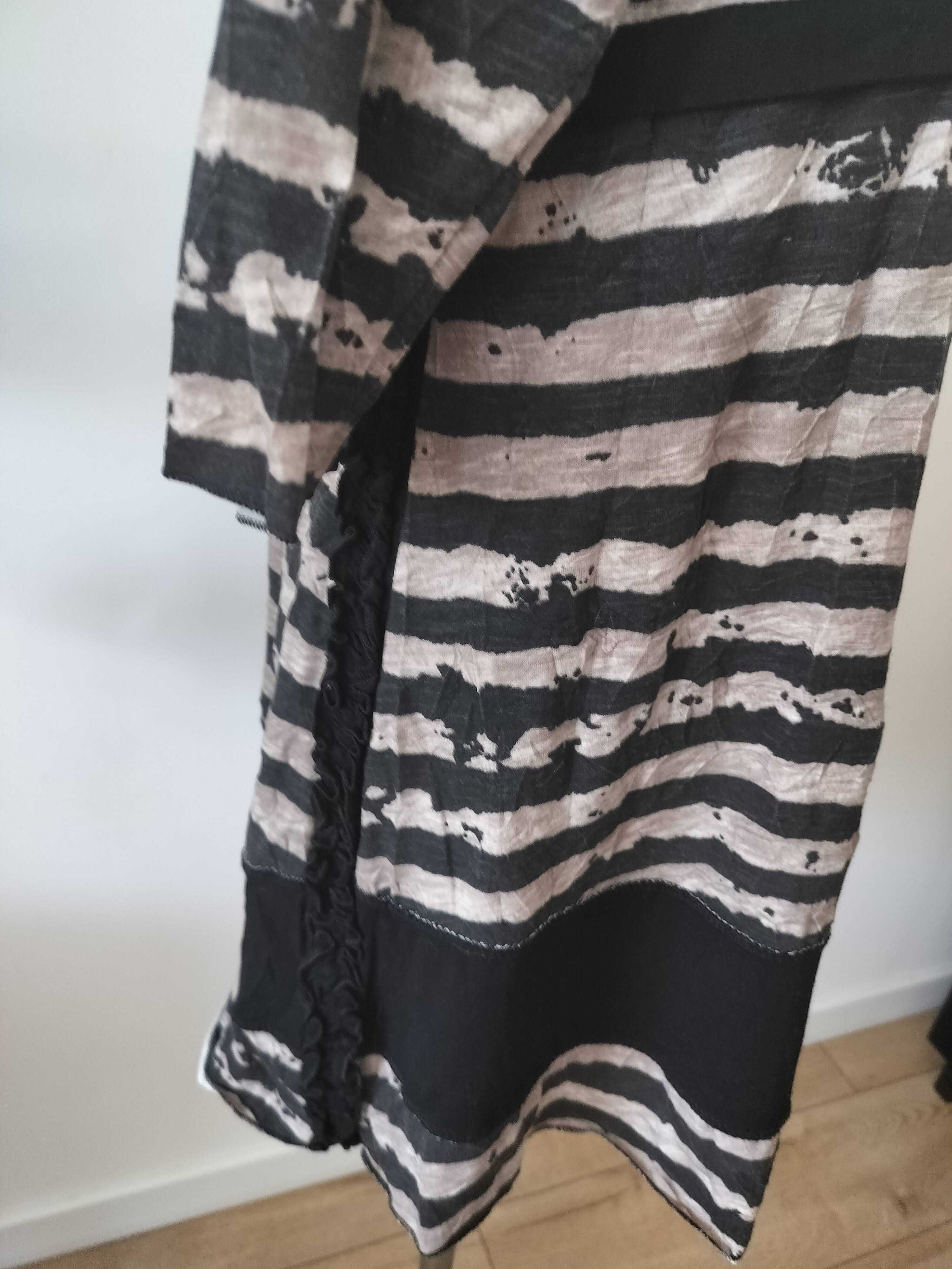 Bluza damska 42 tunika extra mega długa Wearhouse niemnąca