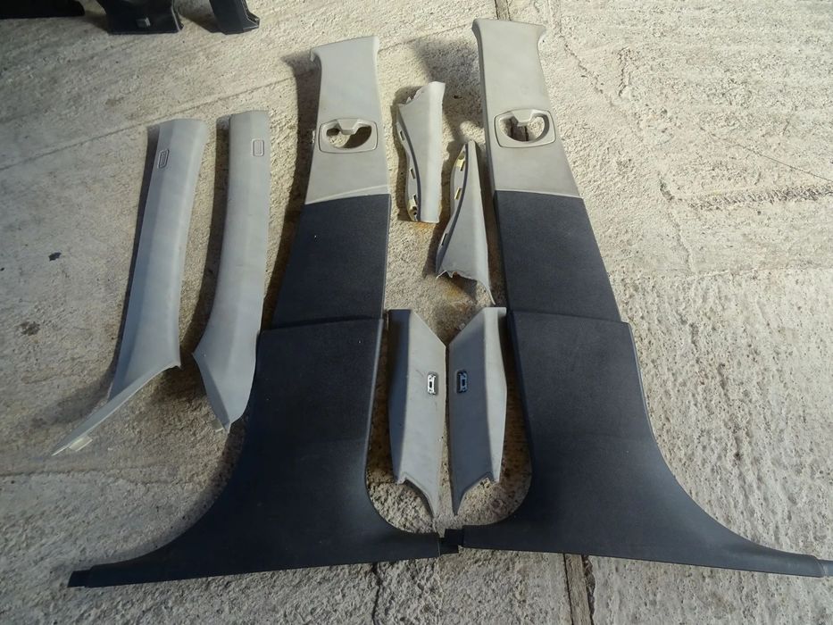 BMW E61 E60 TAPICERKA WNĘTRZA LISTWY DEKORY SŁUPKI PANELE