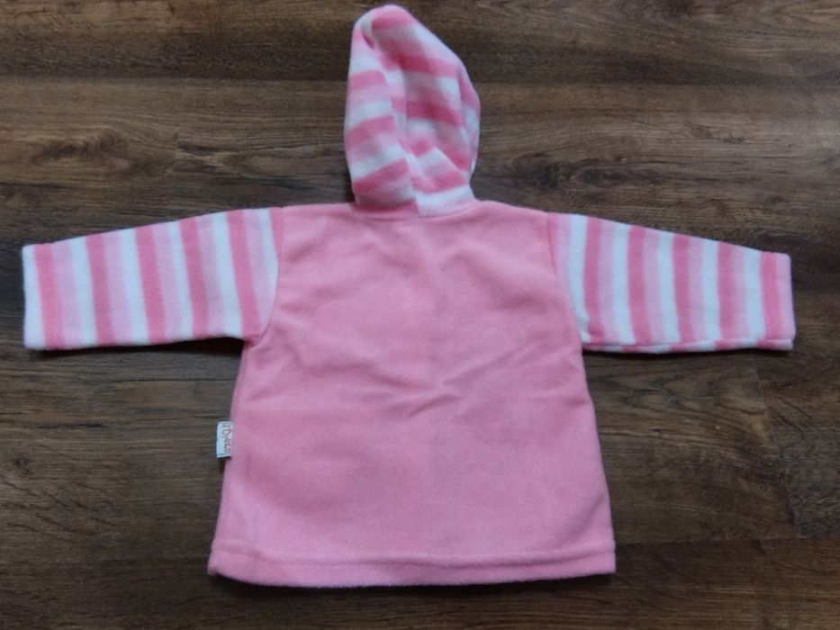 Polarowa bluza niemowlęca dla dziewczynki R.62 jasny róż piesek