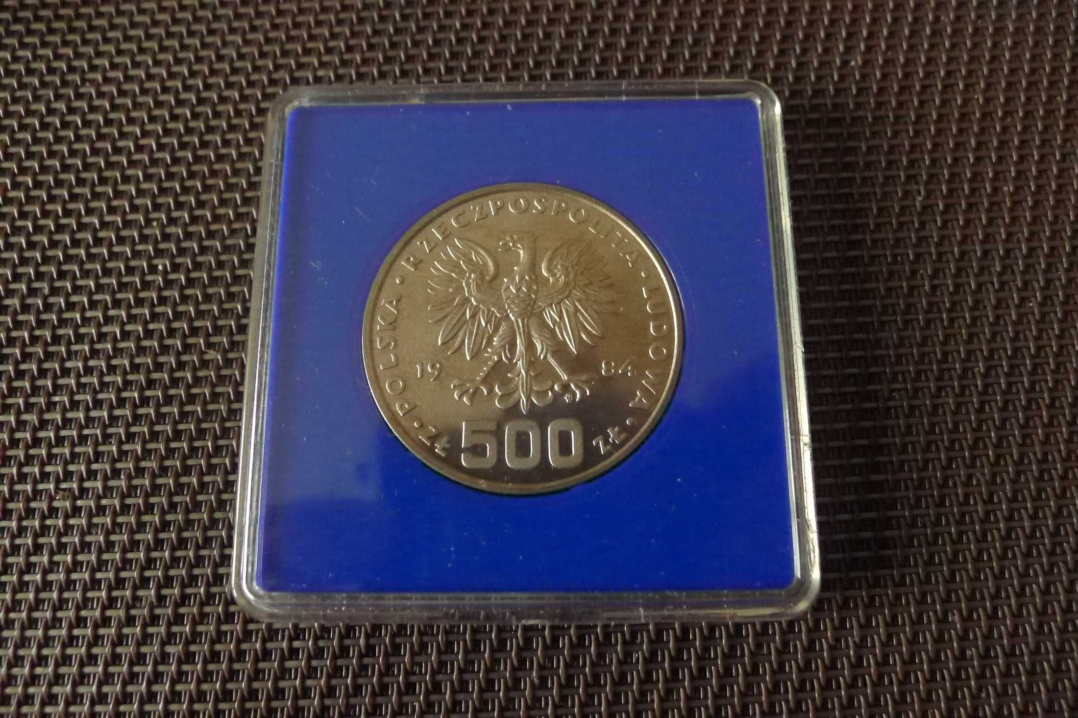 Dwie Monety Łabędź 1984 r i Bocian 1982 Lustrzanki lat 80 r w etui NBP
