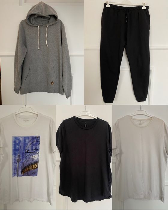 ZESTAW męskich ubrań 8 szt. L XL XXL bluza, spodnie dresowe, koszulki