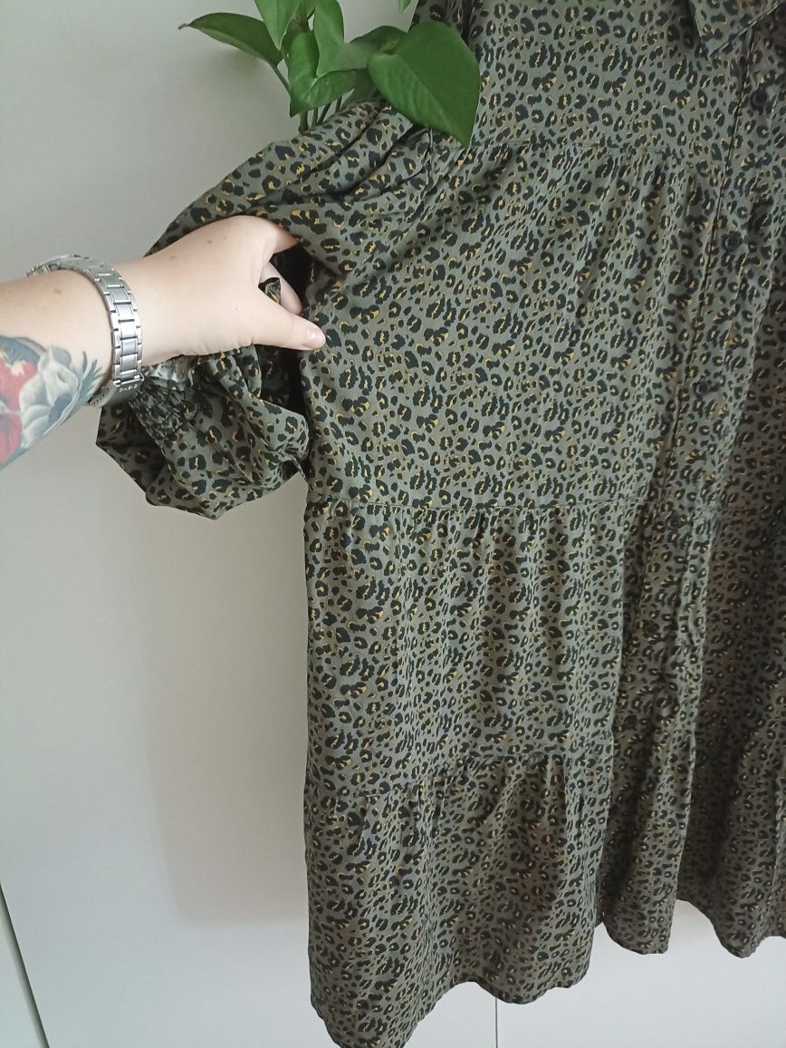 Sukienka oversize plus size panterka 4XL