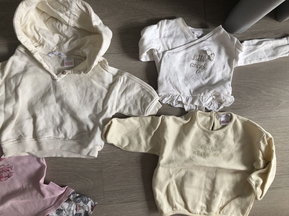 Paka ubranka dziewczęce 56 cm zara body pajac bluza sukienka