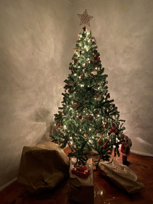 Arvore natal verde como nova