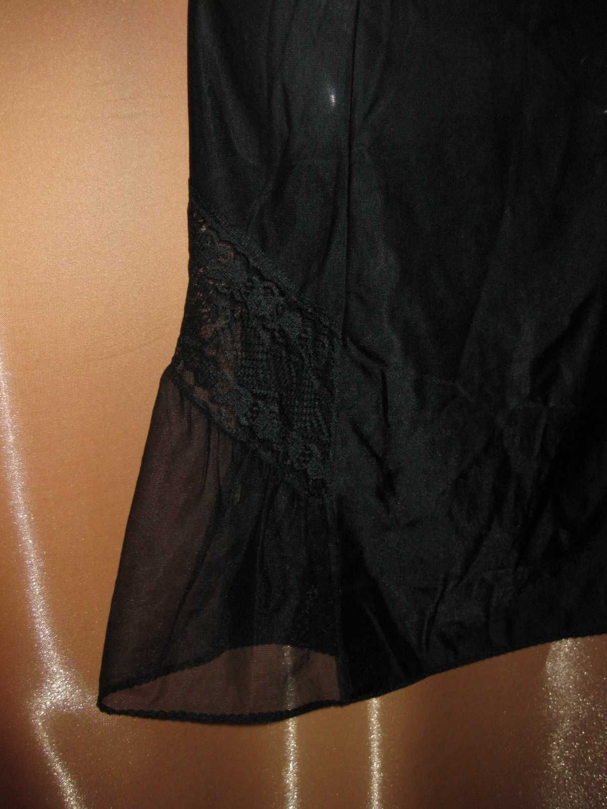 Супер сексі кружевна нічна сорочка чорна км1250