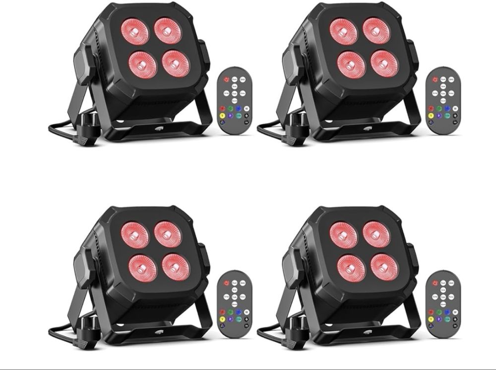 RGB Focos par LED 80 W (conjuntos de 2 ou 4 luzes)