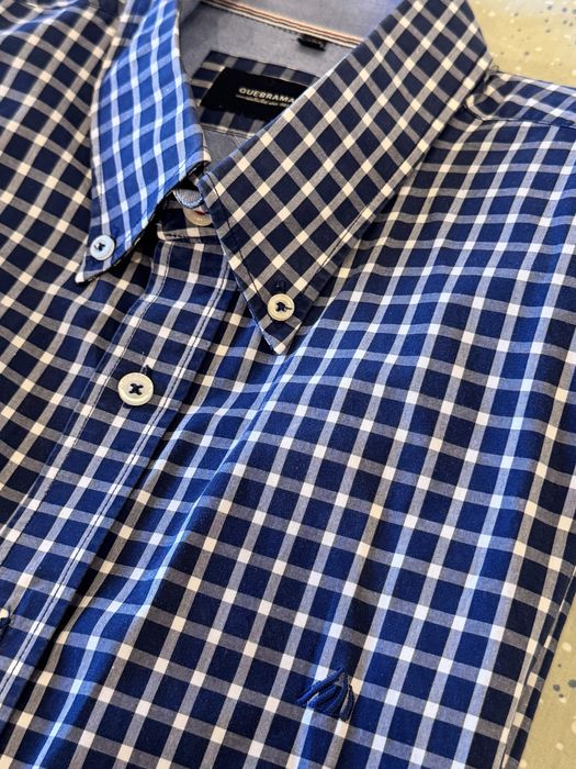 Camisa Quebramar aosquadrados azuis