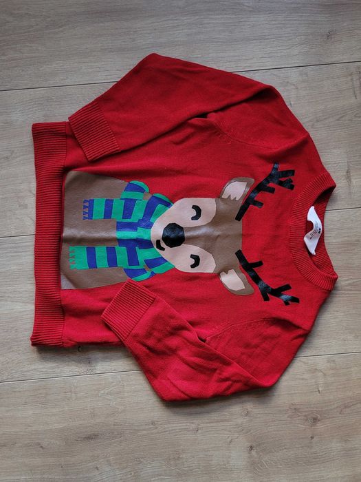 Zestaw ubranek chłopięcych koszule sweterek świąteczny r. 98
