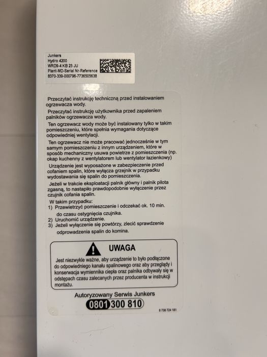 Podgrzewacz wody Junkers