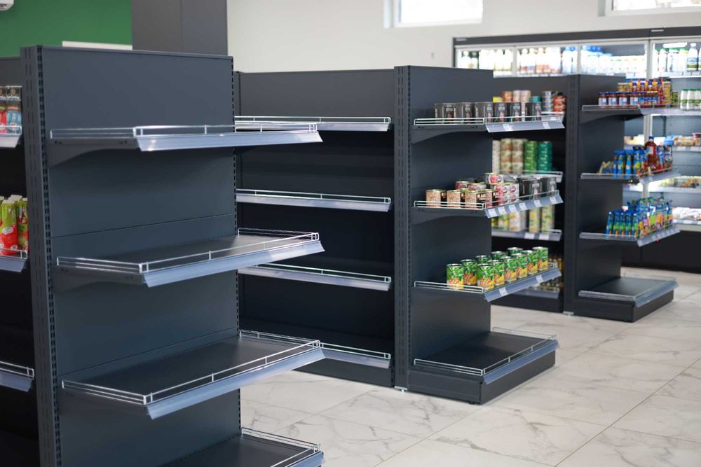 Торговые стеллажи. Кассы. Холодильные витрины. Кассовое оборудование