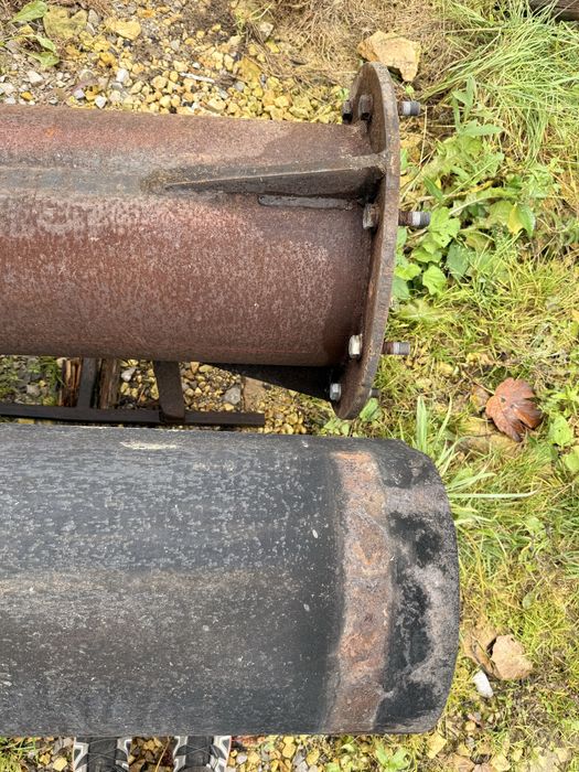 Rura stalowa kominowa 12 m - mocna stal, z drabiną, gotowa do montażu