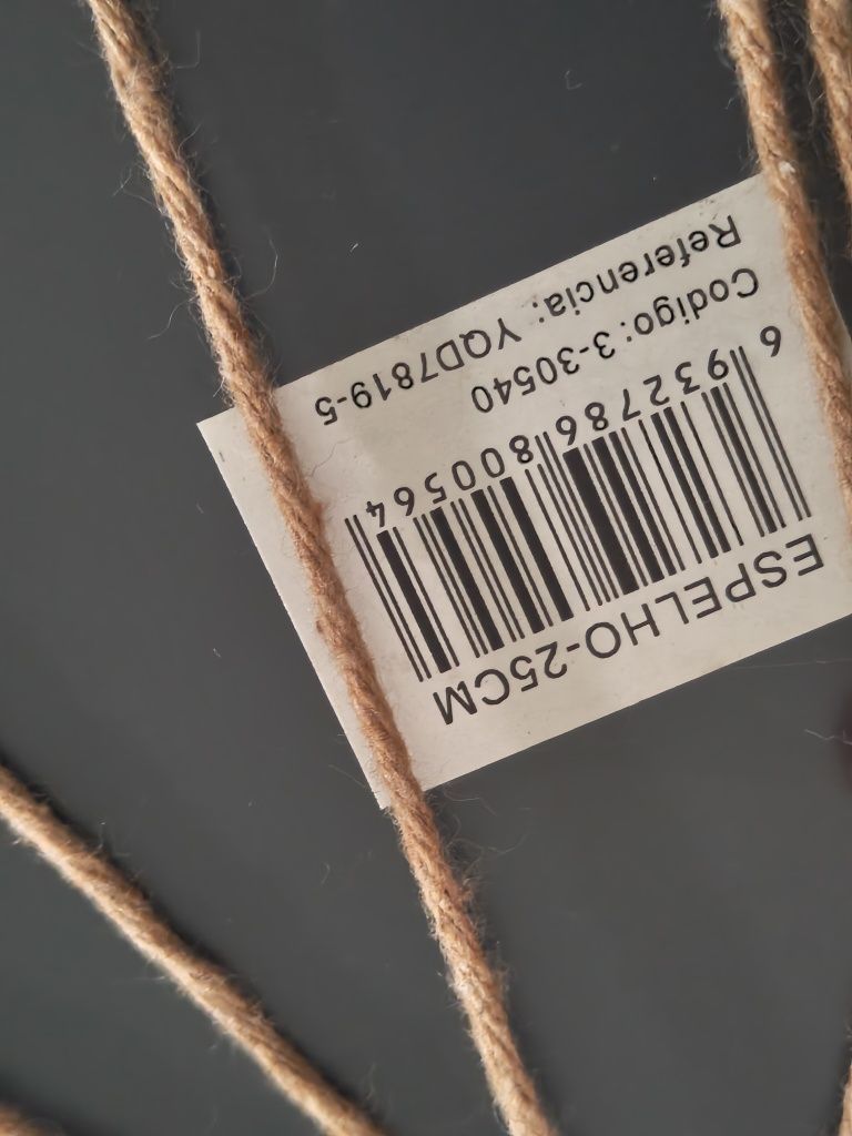 Espelho em macramé 25cm