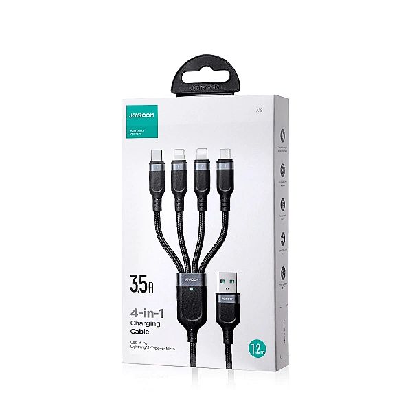Kabel USB 4w1 USB-A - USB-C / 2 x Lightning / Micro do ładowania i tra