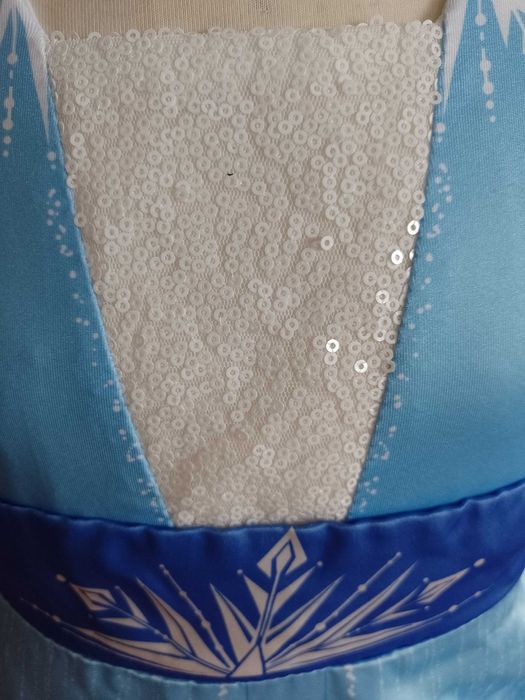 NOWY strój karnawałowy ELZA ELSA Kraina Lodu Frozen II 116/122 (8)