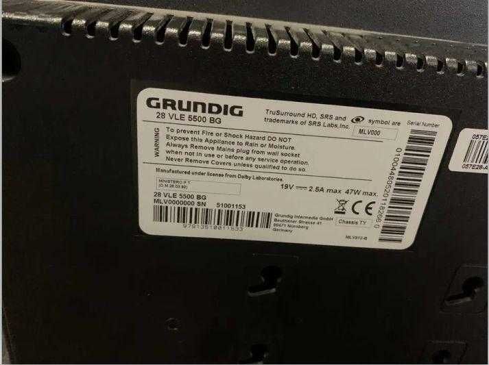 Телевізор GRUNDIG 28 VLE 5500 BG 28 дюймів