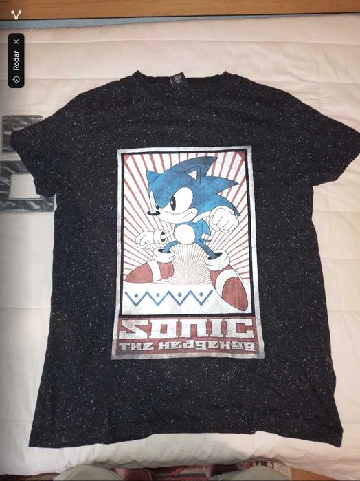 T Shirt Sonic the hedgehog Preta
