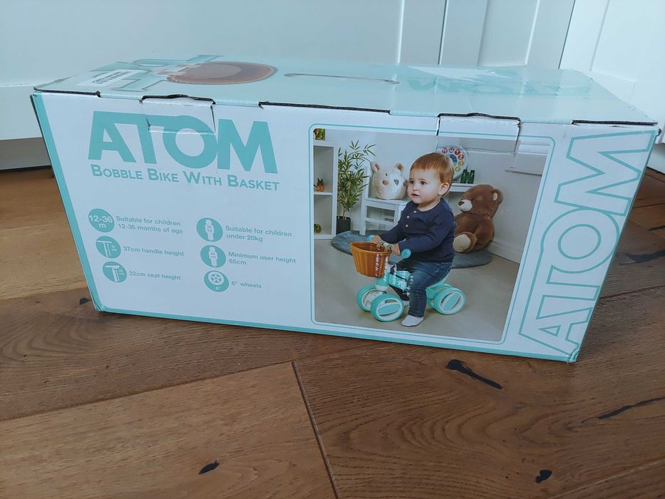 Rowerek dziecięcy biegowy z koszyczkiem ATOM Bobble dla dzieci 1 +