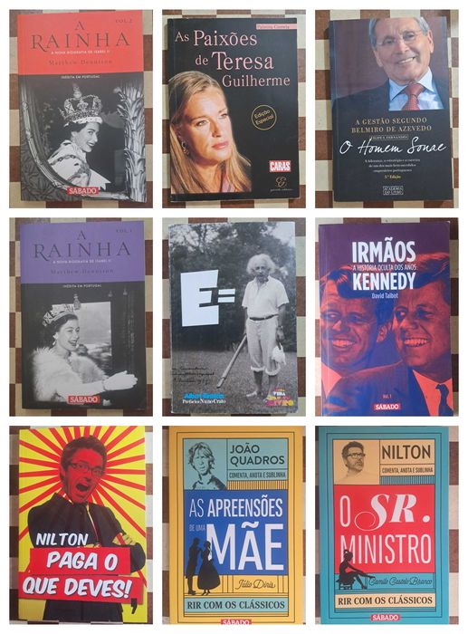 Conjunto lote 46 livros vários temas e géneros