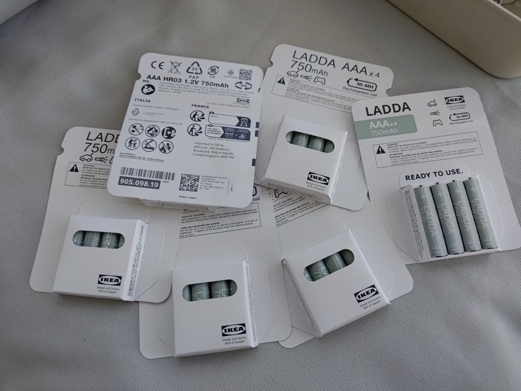 Akumulatorki 4x AAA ladda Ikea made on japan