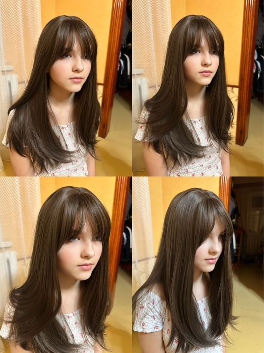 Парик искусственный русый перука штучна руса з чолкою каскад