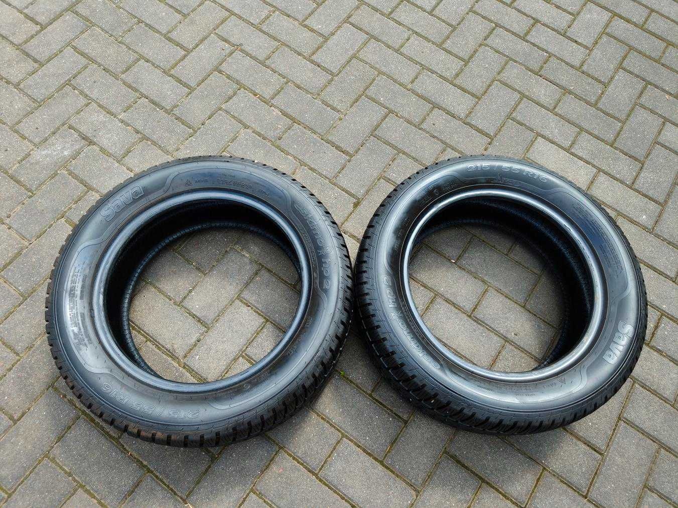215/55 97H R16 SAVA Eskimo HP2 7.5mm 2022r Zimowe Opony 2szt Ładne
