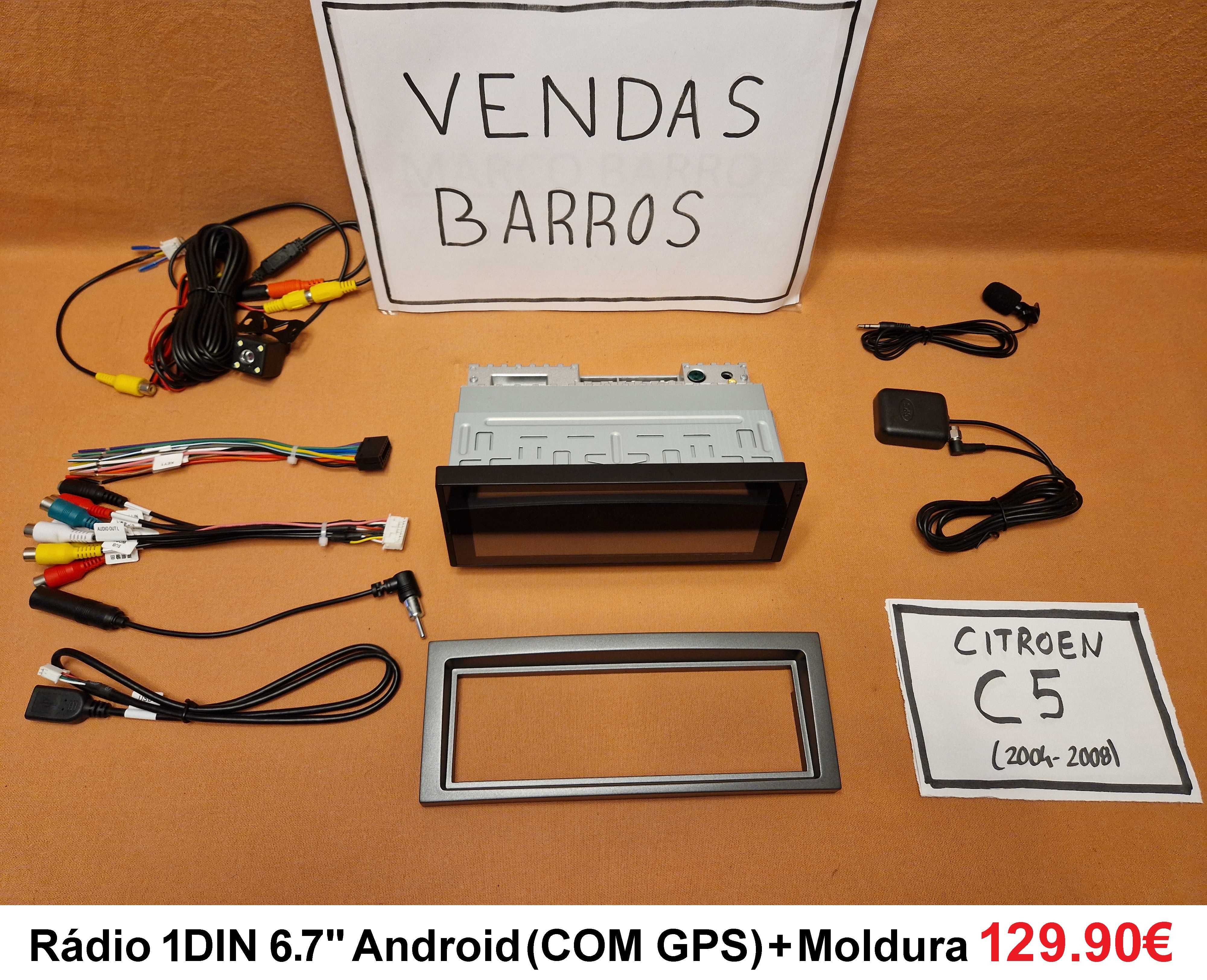 (NOVO) Rádio 1DIN • CITROEN C5 • (2001 a 2008) • Android GPS (2DIN)