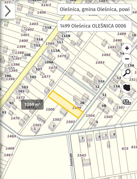 Działka budowlana 1269m2 Oleśnica powiat staszowski