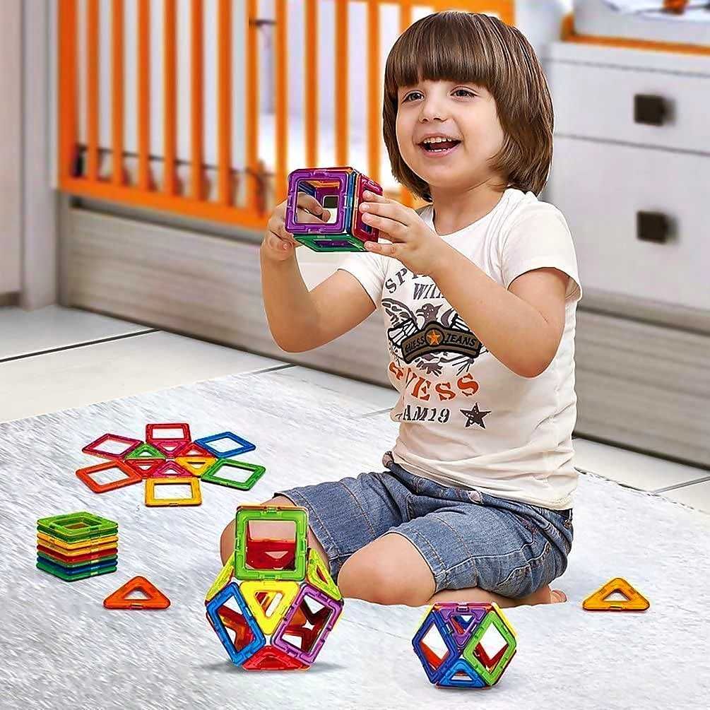 Klocki magnetyczne 3D konstrukcyjne edukacyjne 70 dużych elementów