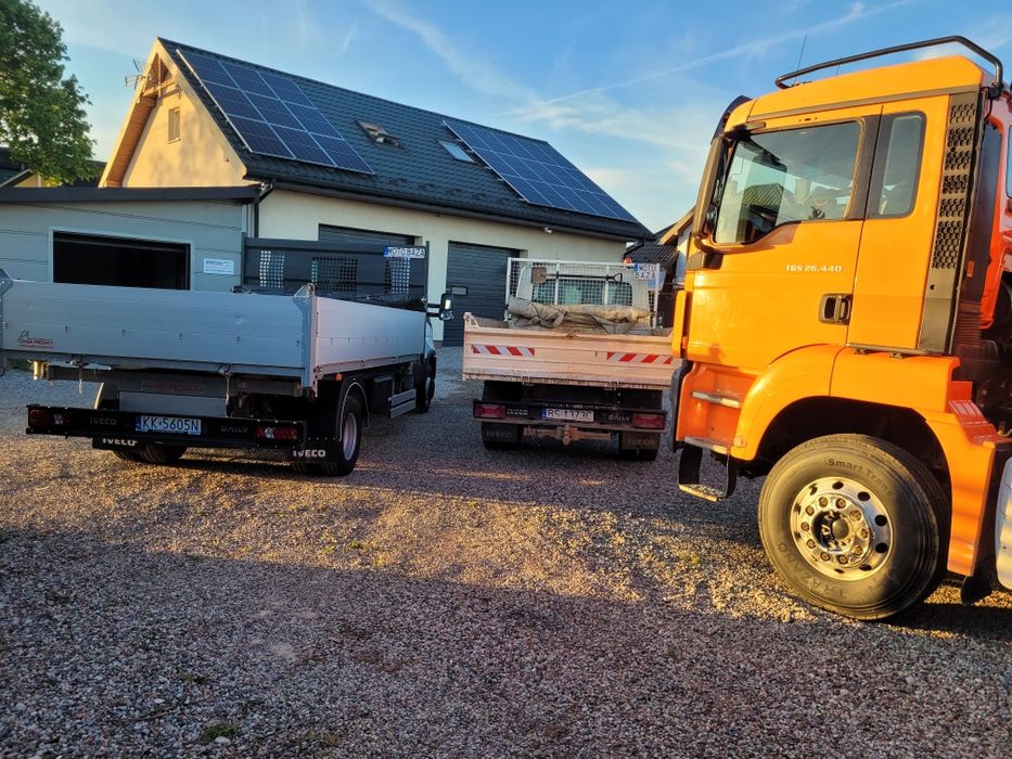 Transport małą wywrotką. Piach, ziemia,węgla. kruszywo,beton wywrotka