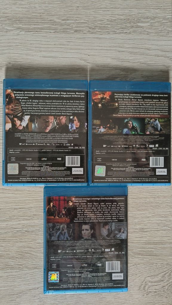 Millennium trylogia Blu-ray