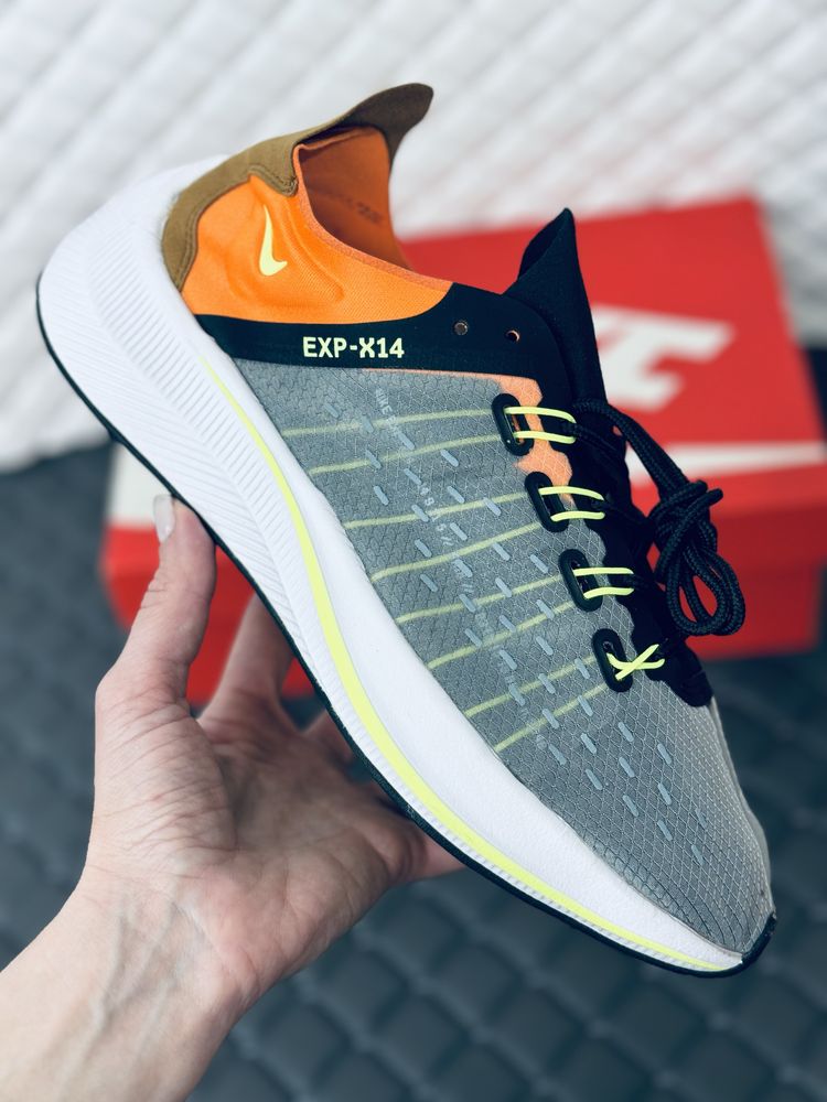 Nike EXP-14 grey-orange кроссовки мужские весенние Найк весна