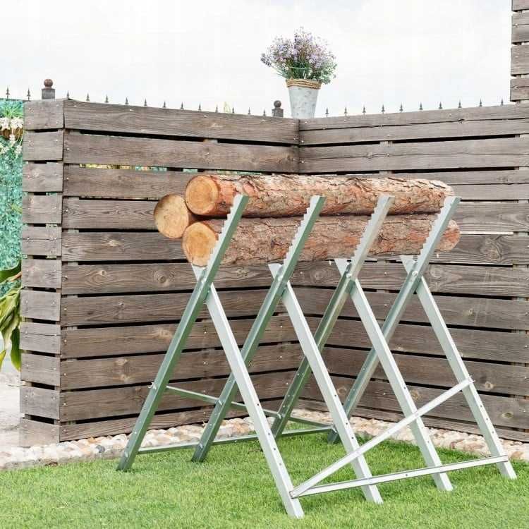 STOJAK KOBYŁKA do cięcia drewna METALOWY KOZIOŁ regulowany 50kg 1954