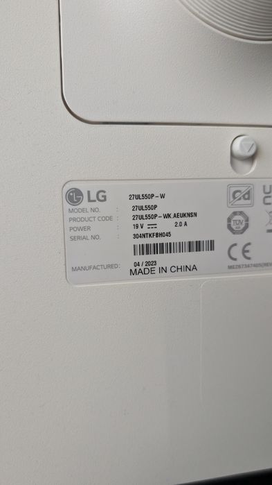 Monitor LG 27" 4K HDR 27UL550P-W