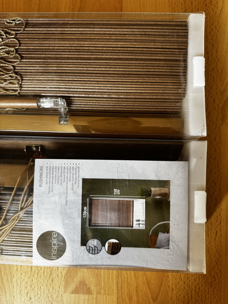 Żaluzja Roleta drewniana 120 x 150 cm natural 27 mm Inspire