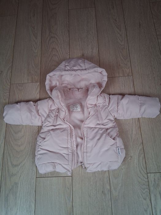 Zimowa kurtka dziewczęca, ZARA, rozmiar 86