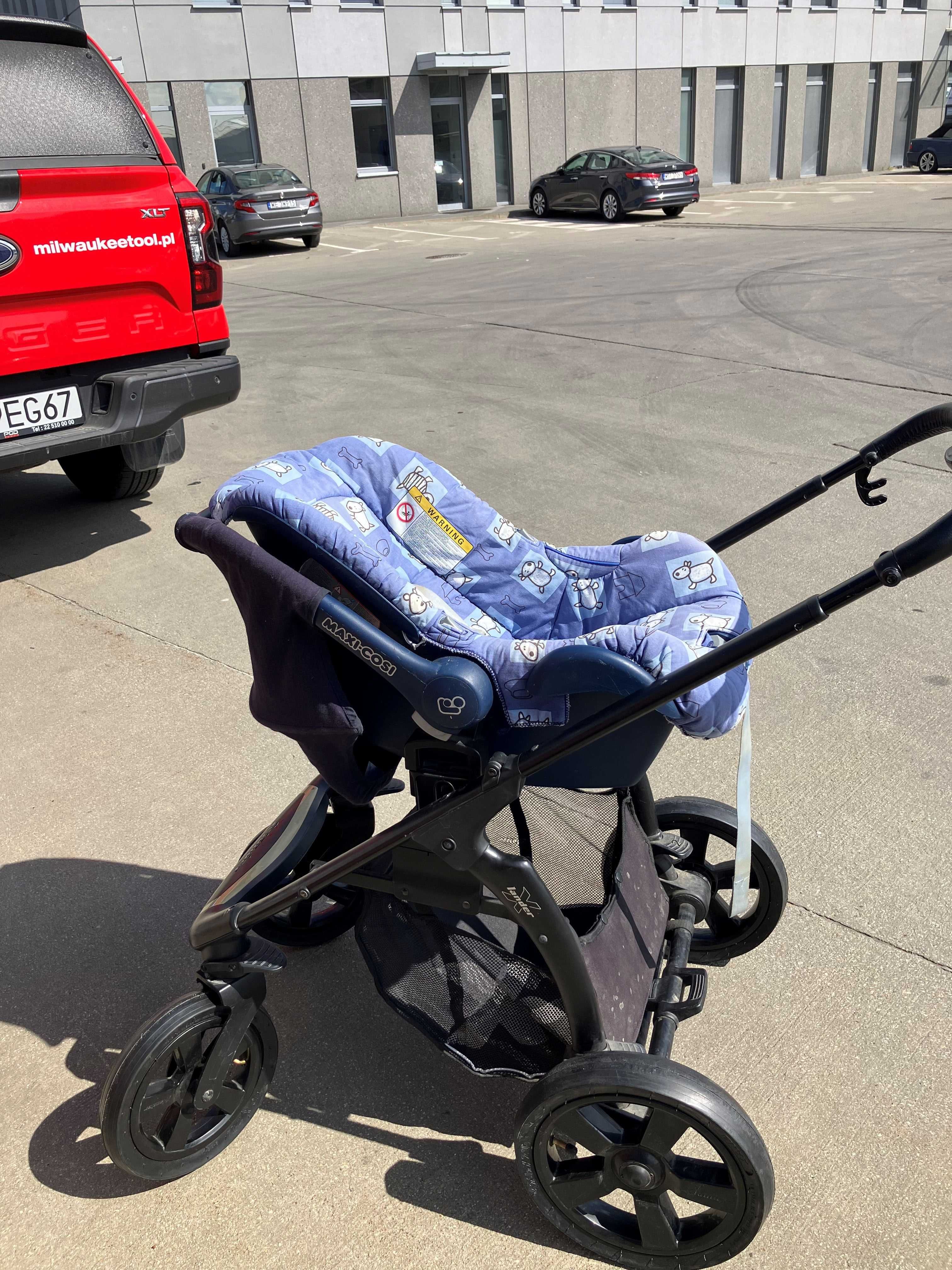 Wózek X-Lander X-move + nosidełko Maxi Cosi + fotelik Britax