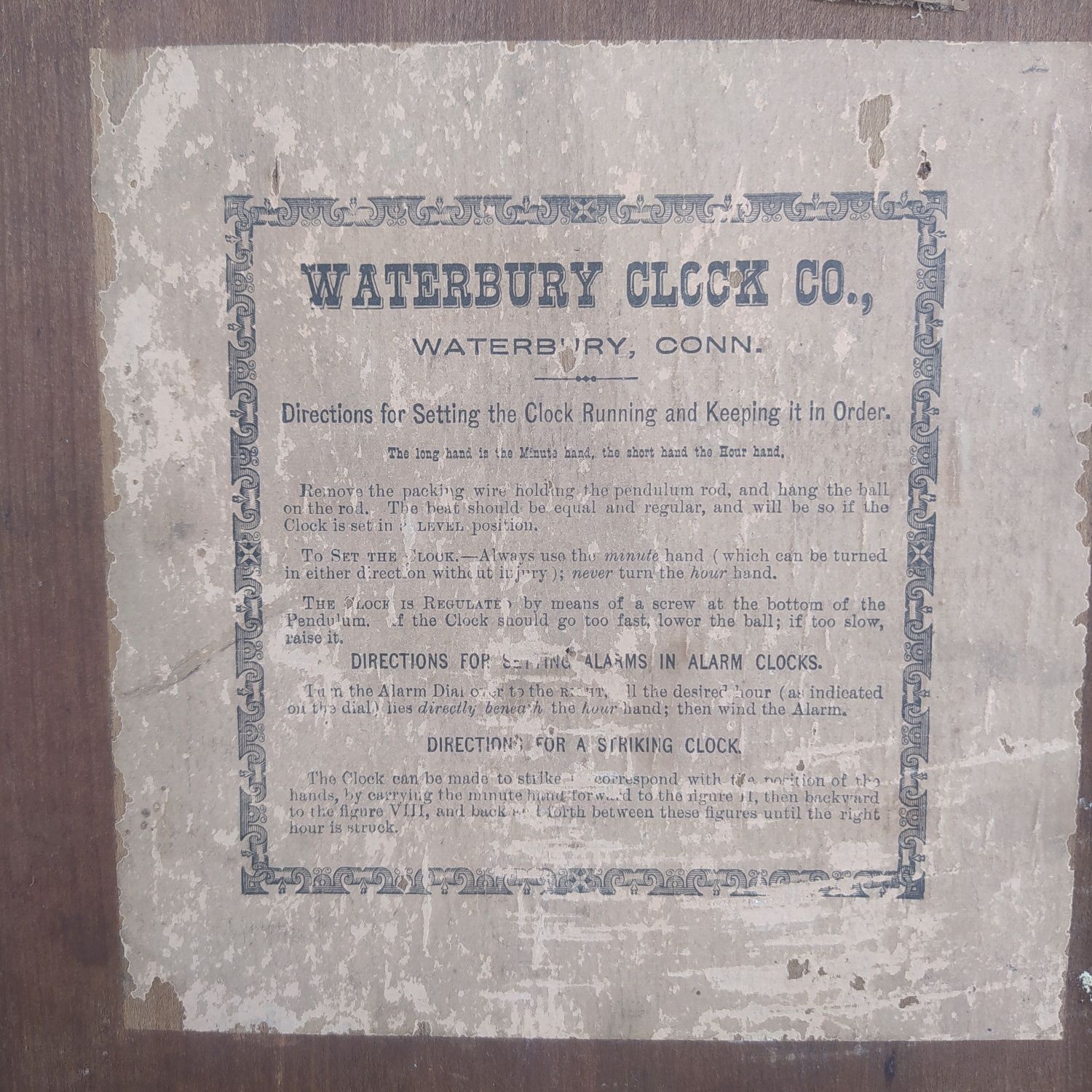 Relogio antigo Waterbury 1885
