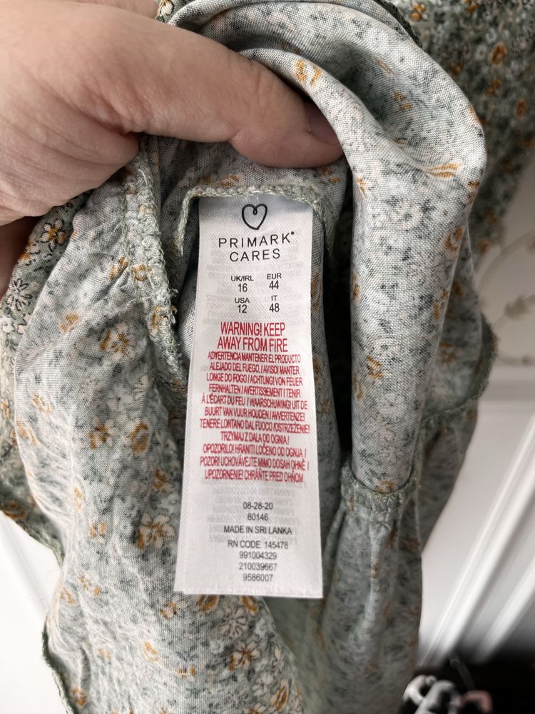 44 Primark sukienka zielona w kwiaty wiskoza jak nowa