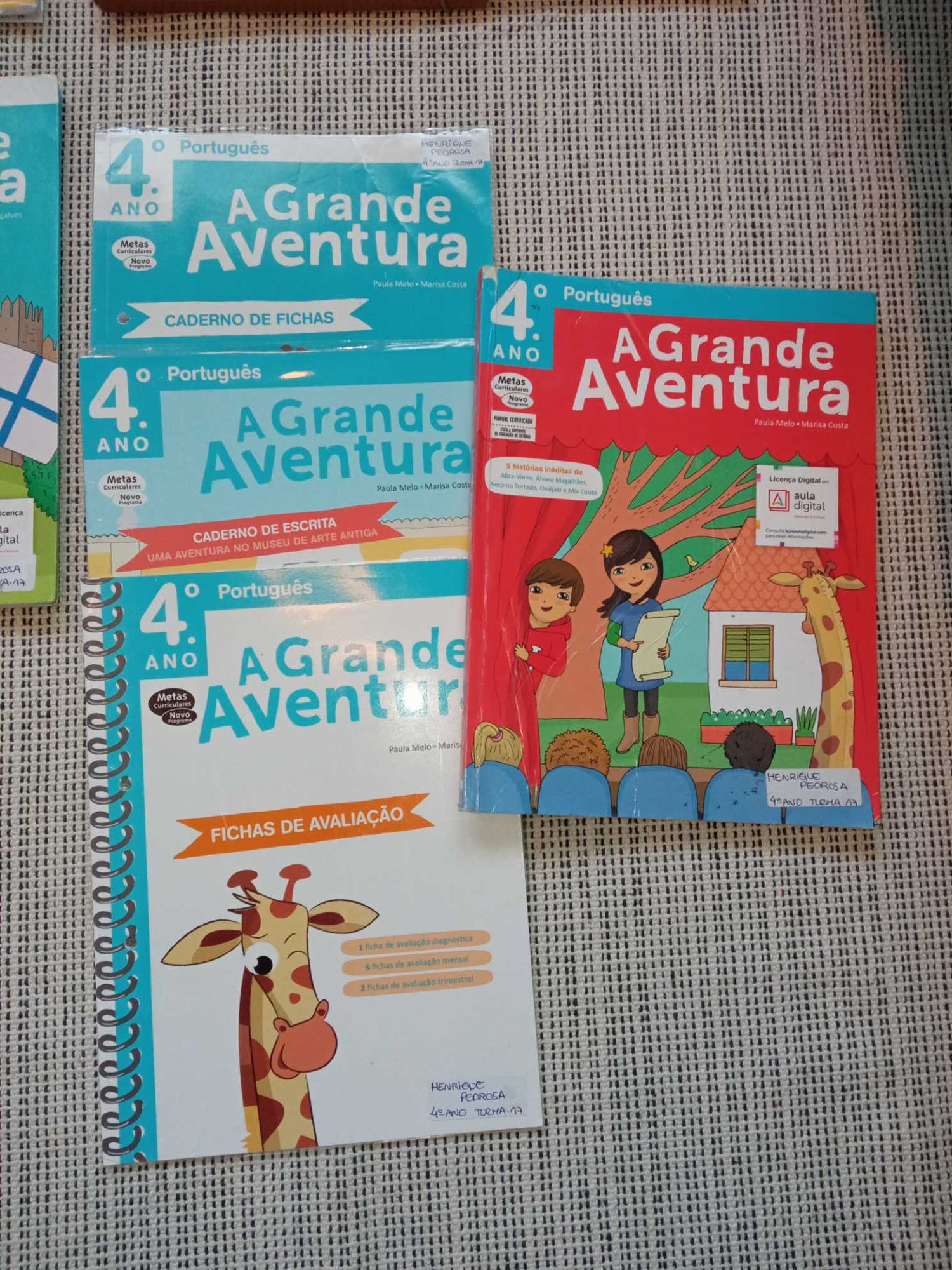 Livros manuais e fichas  4° ano