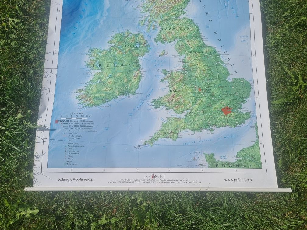 Mapa wysp brytyjskich plakat