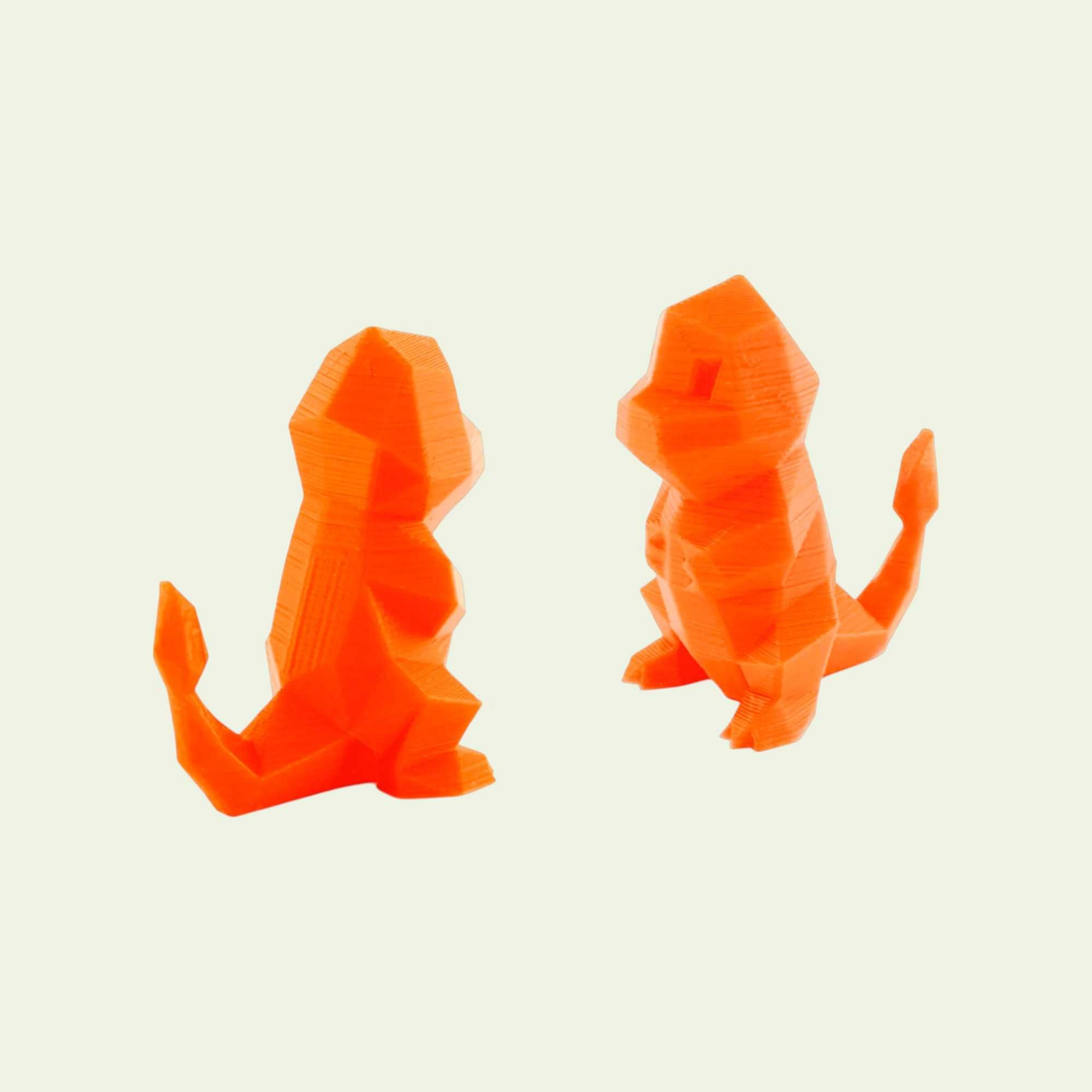 Figura Charmander Low Poly 3D - Colecionável Pokémon Fogo