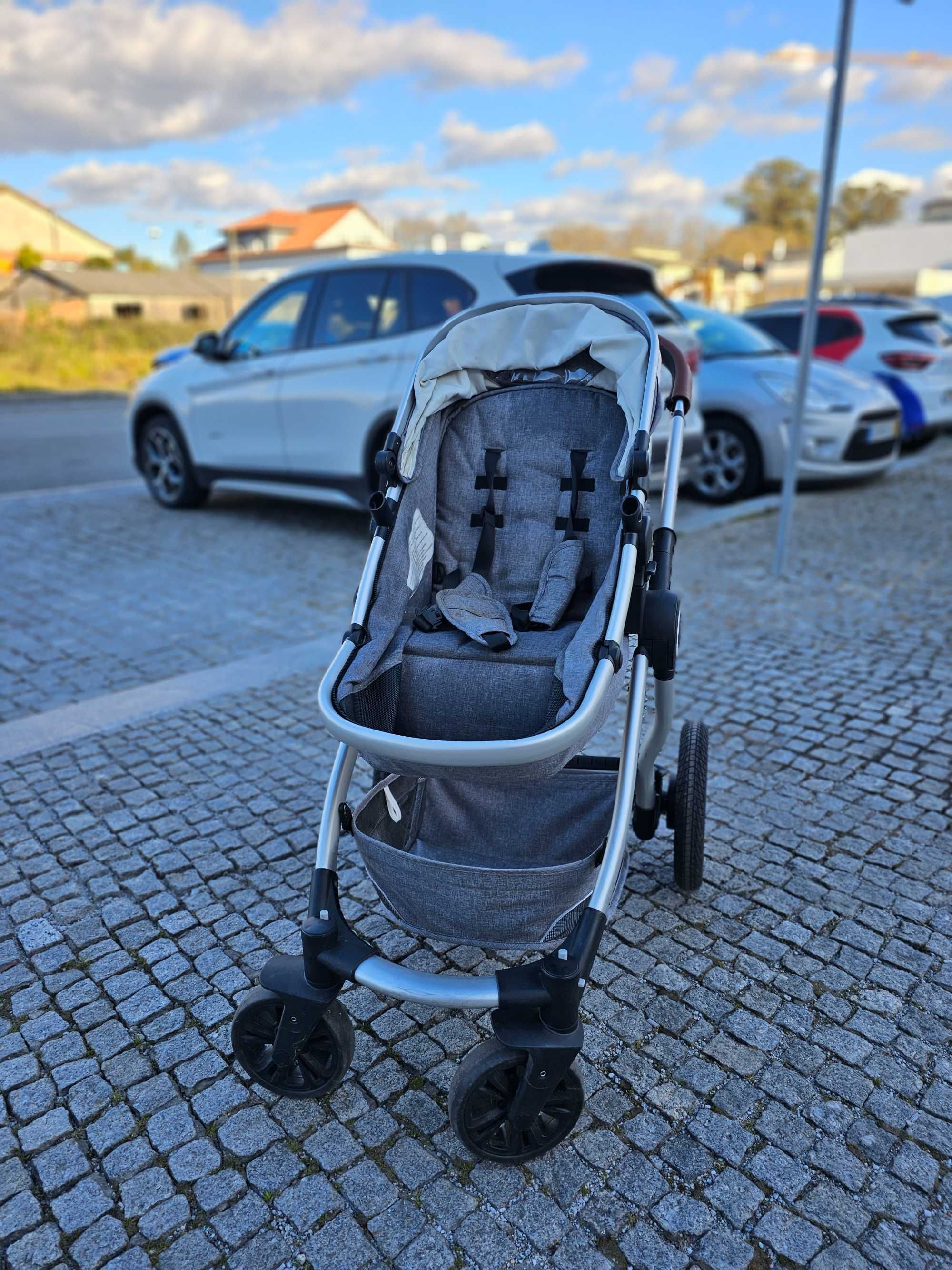 Carro de bebe com alcofa + ovo Kinderkraft