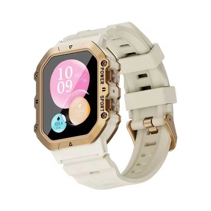 Smartwatch wodoodporny saturacja ciśnienie tętno stres polskie menu