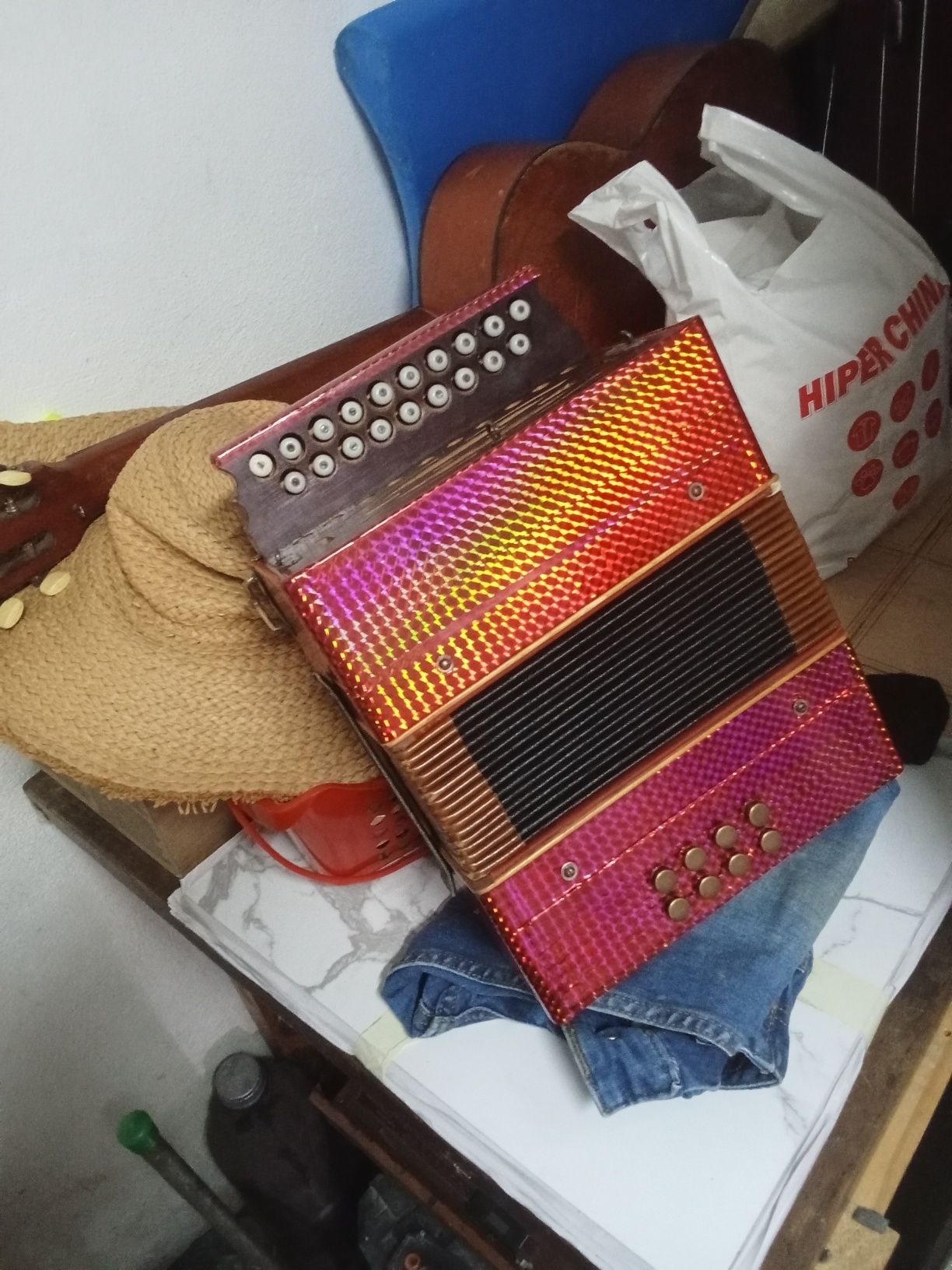 Mini concertina verdadeira